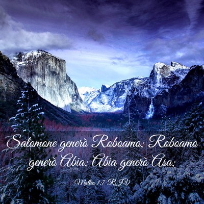 Picture 03 - Matteo 1:7 RIV - Salomone generò Roboamo; Roboamo generò Abia; - Bible Verse Picture