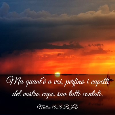 Picture 03 - Matteo 10:30 RIV - Ma quant’è a voi, perfino i capelli del vostro - Bible Verse Picture