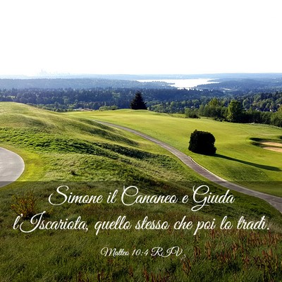Picture 03 - Matteo 10:4 RIV - Simone il Cananeo e Giuda l’Iscariota, quello - Bible Verse Picture