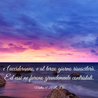 Picture 03 - Matteo 17:23 RIV - e l’uccideranno, e al terzo giorno - Bible Verse Picture