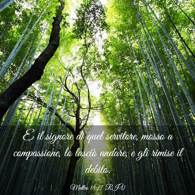 Picture 03 - Matteo 18:27 RIV - E il signore di quel servitore, mosso a - Bible Verse Picture