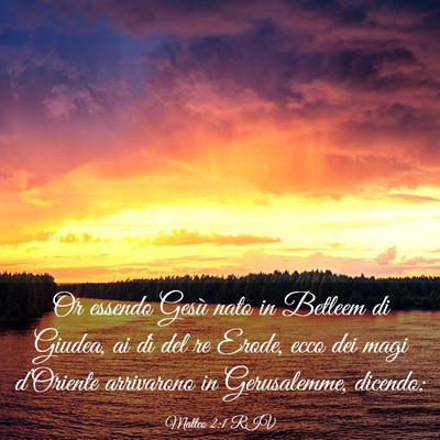 Picture 03 - Matteo 2:1 RIV - Or essendo Gesù nato in Betleem di Giudea, ai - Bible Verse Picture