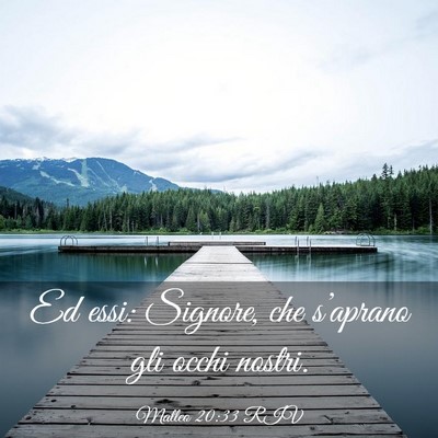 Picture 03 - Matteo 20:33 RIV - Ed essi: Signore, che s’aprano gli occhi - Bible Verse Picture