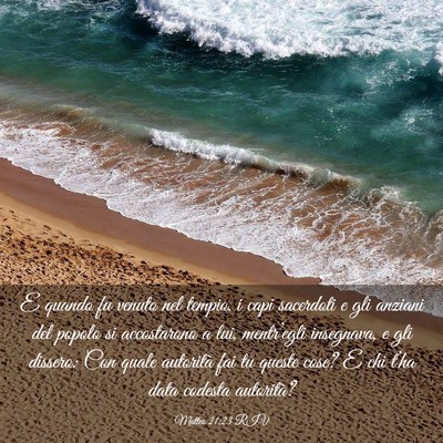 Picture 03 - Matteo 21:23 RIV - E quando fu venuto nel tempio, i capi sacerdoti e - Bible Verse Picture