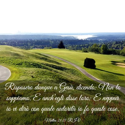 Picture 03 - Matteo 21:27 RIV - Risposero dunque a Gesù, dicendo: Non lo - Bible Verse Picture