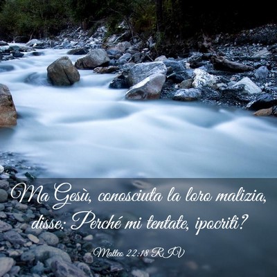 Picture 03 - Matteo 22:18 RIV - Ma Gesù, conosciuta la loro malizia, disse: - Bible Verse Picture