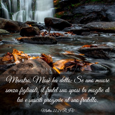 Picture 03 - Matteo 22:24 RIV - Maestro, Mosè ha detto: Se uno muore senza - Bible Verse Picture