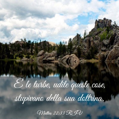Picture 03 - Matteo 22:33 RIV - E le turbe, udite queste cose, stupivano della - Bible Verse Picture
