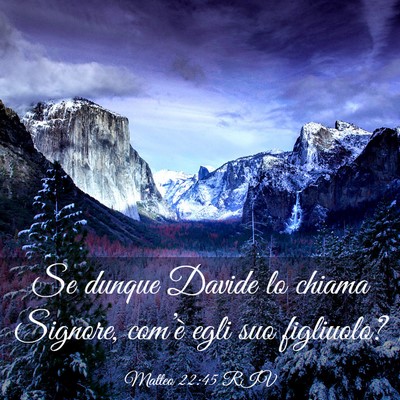 Picture 03 - Matteo 22:45 RIV - Se dunque Davide lo chiama Signore, com’è egli - Bible Verse Picture