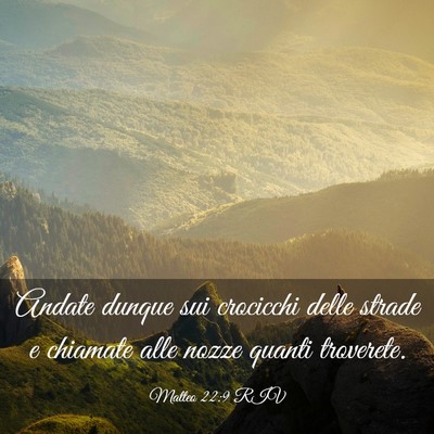 Picture 03 - Matteo 22:9 RIV - Andate dunque sui crocicchi delle strade e - Bible Verse Picture