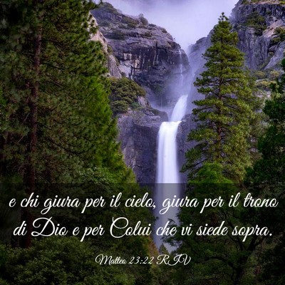 Picture 03 - Matteo 23:22 RIV - e chi giura per il cielo, giura per il trono di - Bible Verse Picture