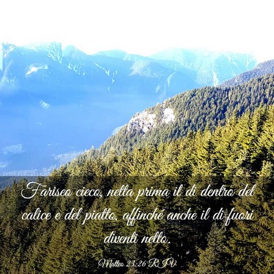 Picture 03 - Matteo 23:26 RIV - Fariseo cieco, netta prima il di dentro del - Bible Verse Picture
