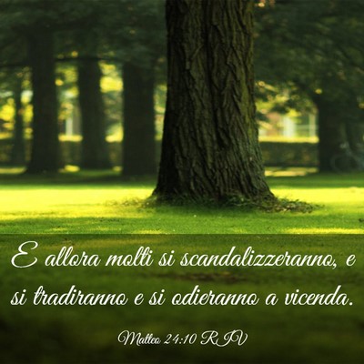 Picture 03 - Matteo 24:10 RIV - E allora molti si scandalizzeranno, e si - Bible Verse Picture