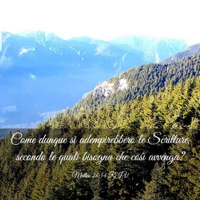 Picture 03 - Matteo 26:54 RIV - Come dunque si adempirebbero le Scritture, - Bible Verse Picture