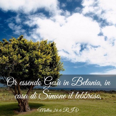 Picture 03 - Matteo 26:6 RIV - Or essendo Gesù in Betania, in casa di Simone il - Bible Verse Picture