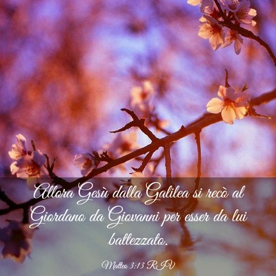 Picture 03 - Matteo 3:13 RIV - Allora Gesù dalla Galilea si recò al Giordano - Bible Verse Picture