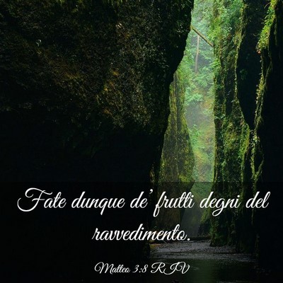 Picture 03 - Matteo 3:8 RIV - Fate dunque de’ frutti degni del - Bible Verse Picture