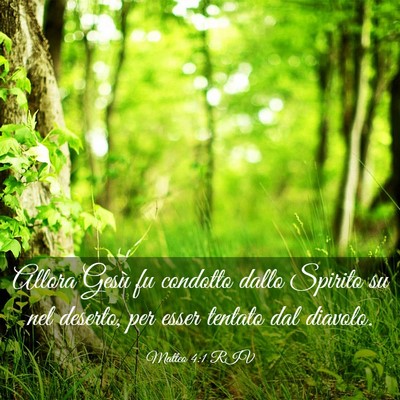 Picture 03 - Matteo 4:1 RIV - Allora Gesù fu condotto dallo Spirito su nel - Bible Verse Picture
