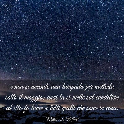 Picture 03 - Matteo 5:15 RIV - e non si accende una lampada per metterla sotto - Bible Verse Picture