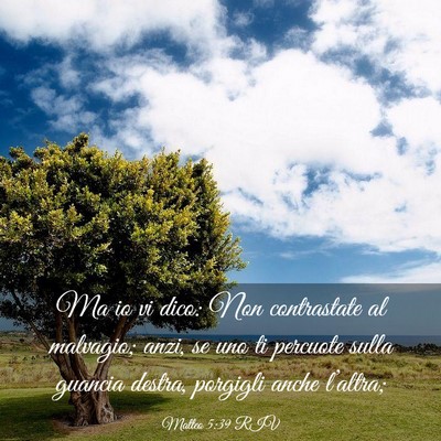 Picture 03 - Matteo 5:39 RIV - Ma io vi dico: Non contrastate al malvagio; anzi, - Bible Verse Picture