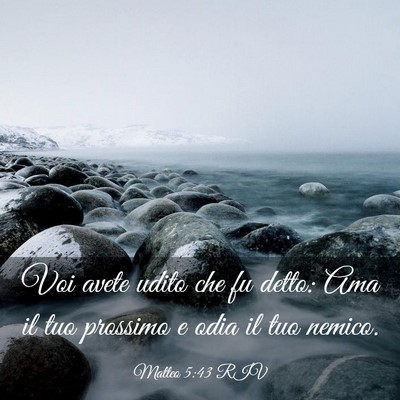 Picture 03 - Matteo 5:43 RIV - Voi avete udito che fu detto: Ama il tuo prossimo - Bible Verse Picture