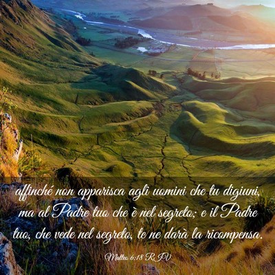 Picture 03 - Matteo 6:18 RIV - affinché non apparisca agli uomini che tu - Bible Verse Picture