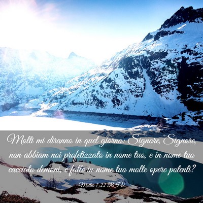 Picture 03 - Matteo 7:22 RIV - Molti mi diranno in quel giorno: Signore, - Bible Verse Picture