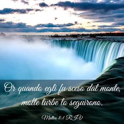 Picture 03 - Matteo 8:1 RIV - Or quando egli fu sceso dal monte, molte turbe lo - Bible Verse Picture