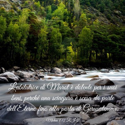 Picture 03 - Michea 1:12 RIV - L’abitatrice di Marot è dolente per i suoi - Bible Verse Picture