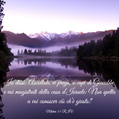 Picture 03 - Michea 3:1 RIV - Io dissi: Ascoltate, vi prego, o capi di - Bible Verse Picture