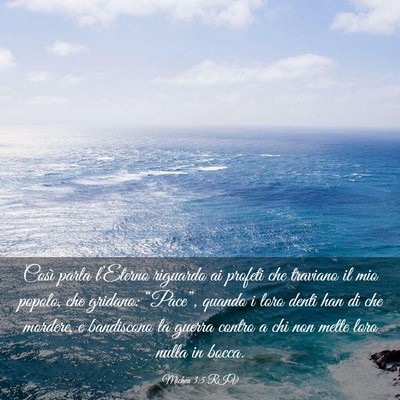 Picture 03 - Michea 3:5 RIV - Così parla l’Eterno riguardo ai profeti che - Bible Verse Picture