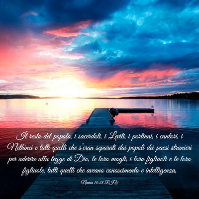 Picture 03 - Neemia 10:28 RIV - Il resto del popolo, i sacerdoti, i Leviti, i - Bible Verse Picture
