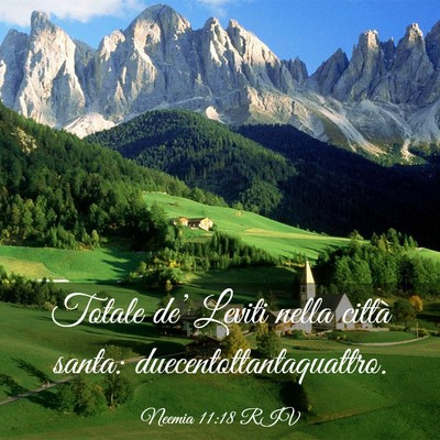 Picture 03 - Neemia 11:18 RIV - Totale de’ Leviti nella città santa: - Bible Verse Picture