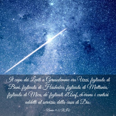 Picture 03 - Neemia 11:22 RIV - Il capo dei Leviti a Gerusalemme era Uzzi, - Bible Verse Picture