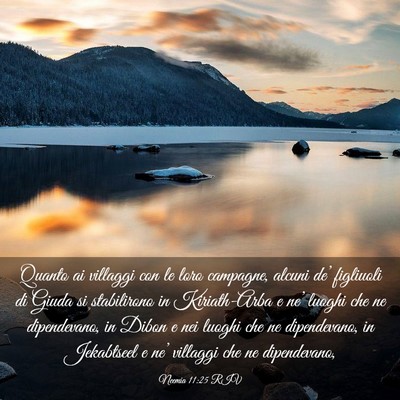Picture 03 - Neemia 11:25 RIV - Quanto ai villaggi con le loro campagne, alcuni - Bible Verse Picture