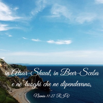 Picture 03 - Neemia 11:27 RIV - in Atsar-Shual, in Beer-Sceba e ne’ luoghi che - Bible Verse Picture