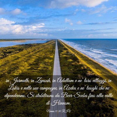Picture 03 - Neemia 11:30 RIV - in Jarmuth, in Zanoah, in Adullam e ne’ loro - Bible Verse Picture