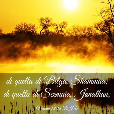 Picture 03 - Neemia 12:18 RIV - di quella di Bilga, Shammua; di quella di - Bible Verse Picture