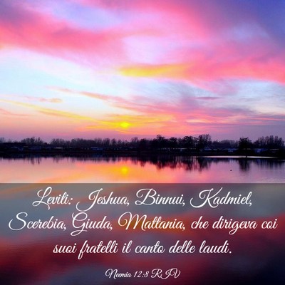 Picture 03 - Neemia 12:8 RIV - Leviti: Jeshua, Binnui, Kadmiel, Scerebia, Giuda, - Bible Verse Picture