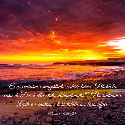 Picture 03 - Neemia 13:11 RIV - E io censurai i magistrati, e dissi loro: - Bible Verse Picture