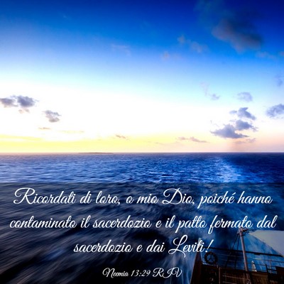 Picture 03 - Neemia 13:29 RIV - Ricordati di loro, o mio Dio, poiché hanno - Bible Verse Picture