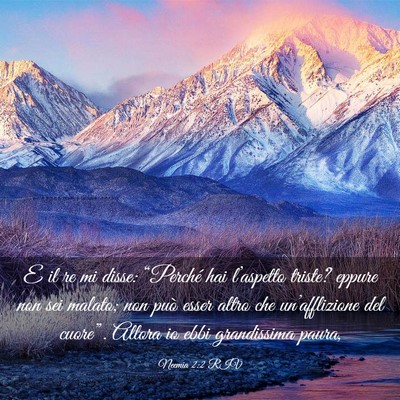 Picture 03 - Neemia 2:2 RIV - E il re mi disse: “Perché hai l’aspetto - Bible Verse Picture