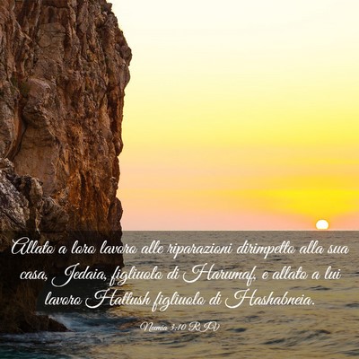Picture 03 - Neemia 3:10 RIV - Allato a loro lavoro alle riparazioni dirimpetto - Bible Verse Picture