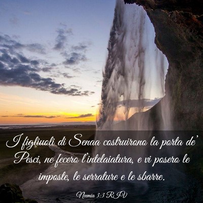 Picture 03 - Neemia 3:3 RIV - I figliuoli di Senaa costruirono la porta de’ - Bible Verse Picture
