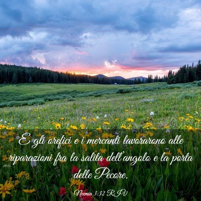 Picture 03 - Neemia 3:32 RIV - E gli orefici e i mercanti lavorarono alle - Bible Verse Picture