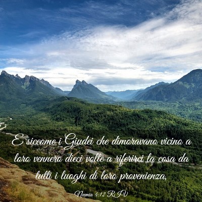 Picture 03 - Neemia 4:12 RIV - E siccome i Giudei che dimoravano vicino a loro - Bible Verse Picture