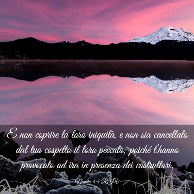Picture 03 - Neemia 4:5 RIV - E non coprire la loro iniquità, e non sia - Bible Verse Picture