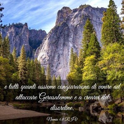Picture 03 - Neemia 4:8 RIV - e tutti quanti assieme congiurarono di venire ad - Bible Verse Picture