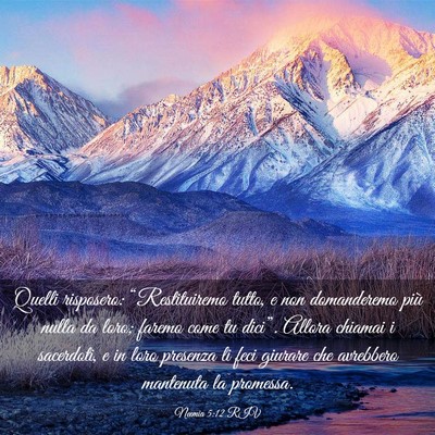 Picture 03 - Neemia 5:12 RIV - Quelli risposero: “Restituiremo tutto, e non - Bible Verse Picture