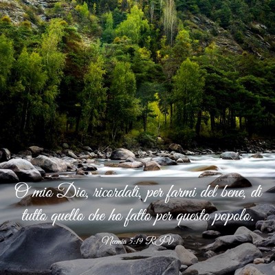 Picture 03 - Neemia 5:19 RIV - O mio Dio, ricordati, per farmi del bene, di - Bible Verse Picture
